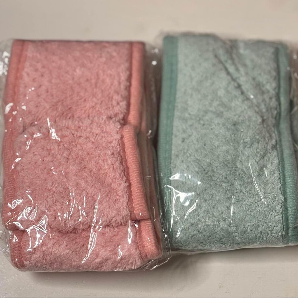 Set of 2 head wraps soft for makeup remover face washing